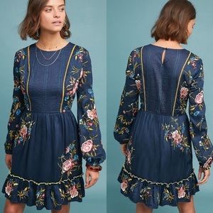 NWT Anthropologie Jamila Embroidered Tunic Dress
